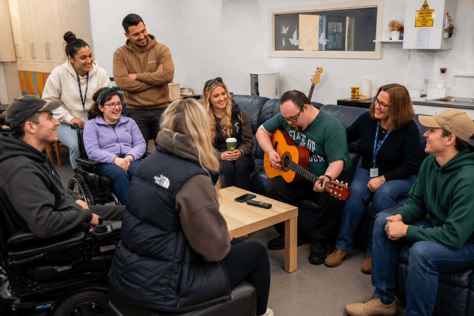 Participants enjoying a joyful group activity at Reliance Community Services Day Program
